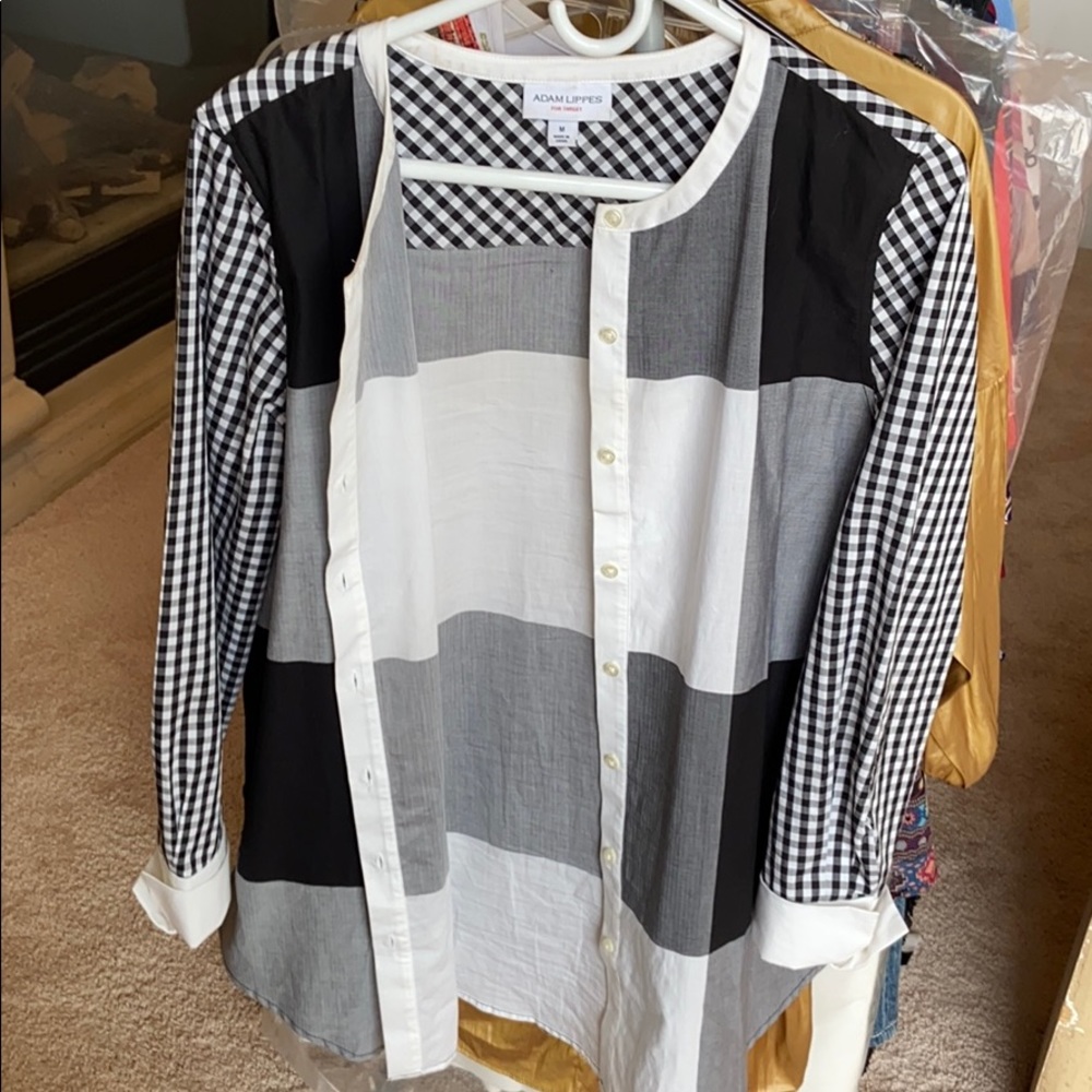 Black and White Button Up